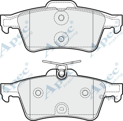 APEC BRAKING Bremžu uzliku kompl., Disku bremzes PAD1818